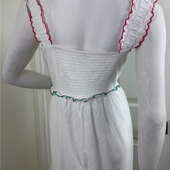 Loft RAINBOW RUFFLE STRAPPY TIERED MAXI DRESS Large #142 - Picture 10 of 13